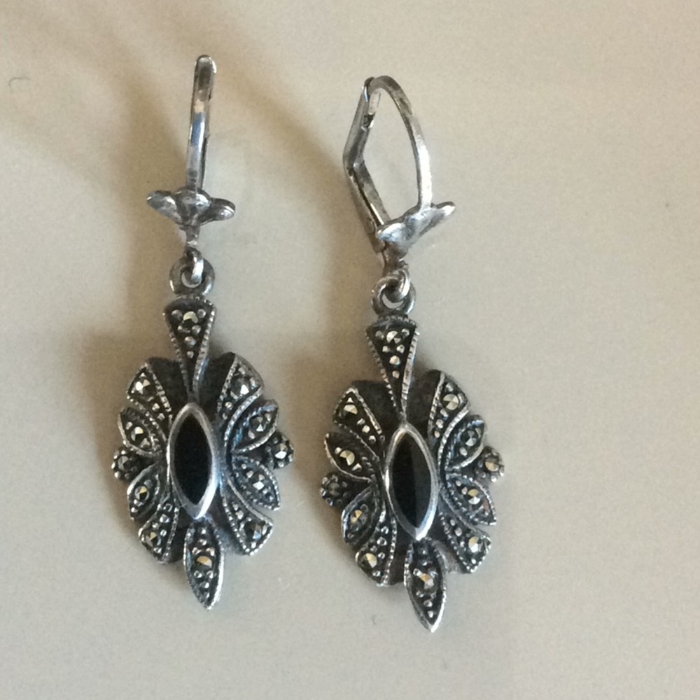 Sterling Silver marcasite Earrings